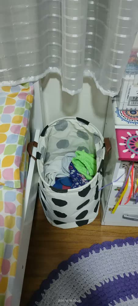 foto de Cesto Organizador Infantil Brinquedo Roupa Suja Dobrável 40l