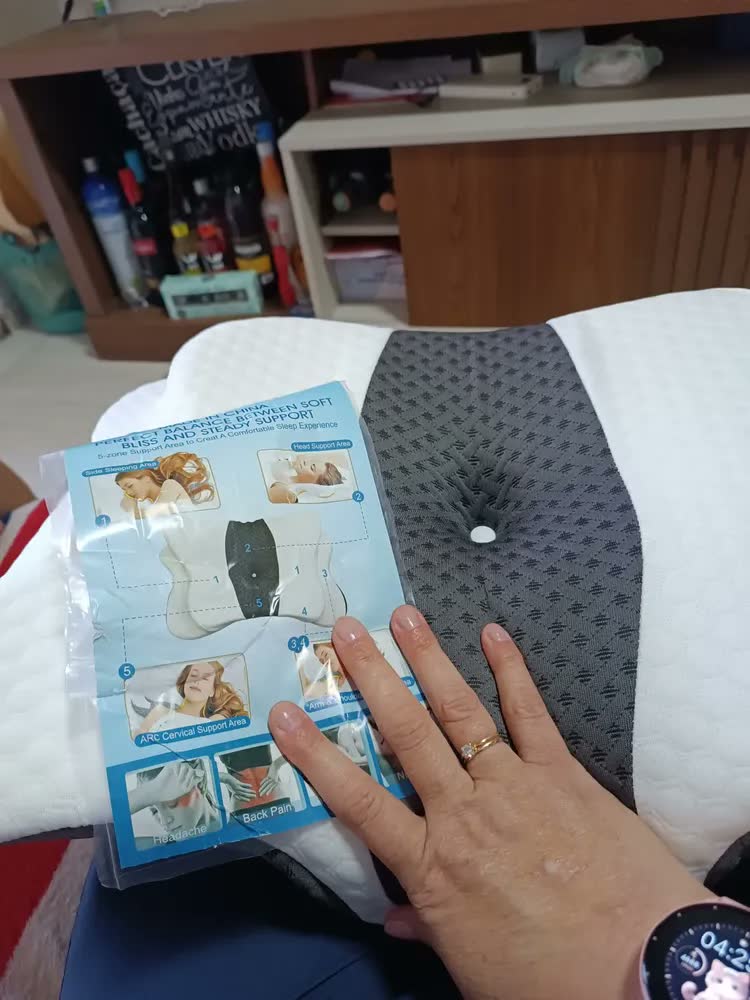 foto de Travesseiro Ortopédico Cervical Antirronco White-gray