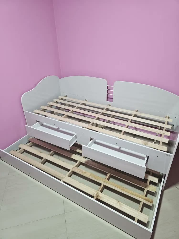 foto de Sofá Cama Ditália Solteiro Cama Auxiliar 2 Gav. Cm-08 Branco