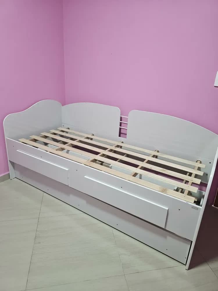 foto de Sofá Cama Ditália Solteiro Cama Auxiliar 2 Gav. Cm-08 Branco