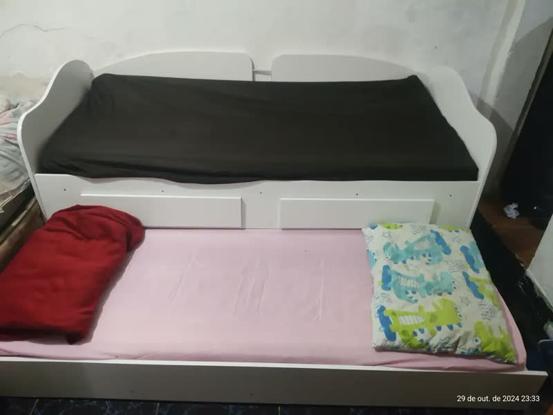 foto de Sofá Cama Ditália Solteiro Cama Auxiliar 2 Gav. Cm-08 Branco