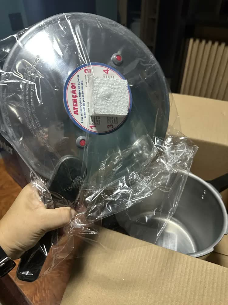 foto de Panela Pressão 7 Litros Fechamento Externo Mais Segura Aluminio Nacional