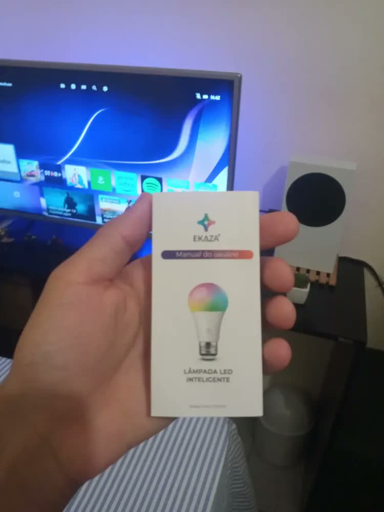 foto de Lâmpada Inteligente Ekaza Ekhm-T609 Rgb A60 9W+3RGB Smart Alexa e Google Home