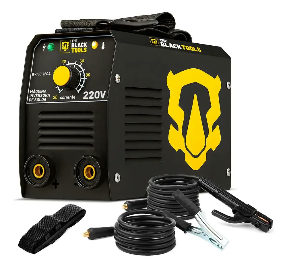 Máquina Solda Inversora Mma The Black Tools Preto 50/60hz Voltagem