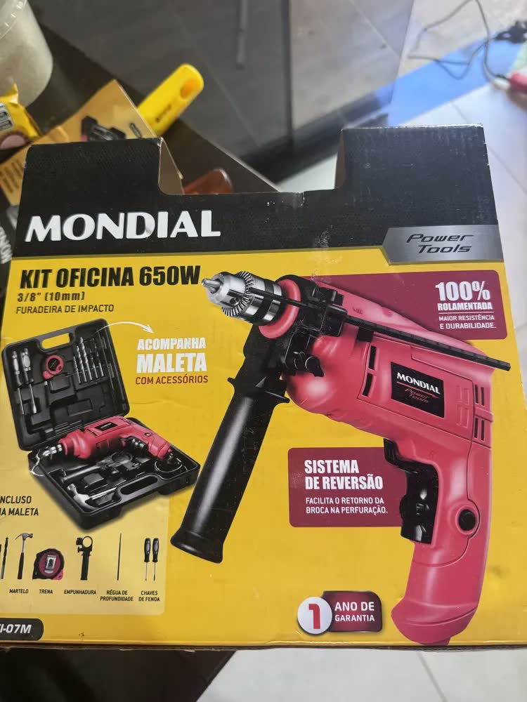 foto de Furadeira de Impacto com Maleta Mondial 650W - NFFI-07M