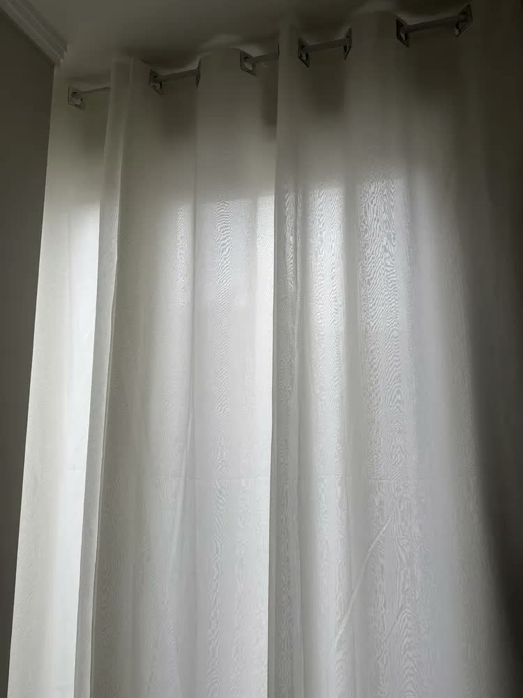 foto de Cortina Para Varao Voil Sala 4 Metros Com Forro Microfibra