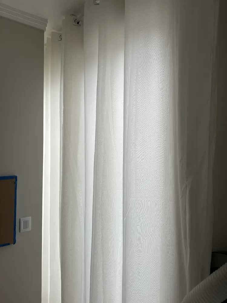 foto de Cortina Para Varao Voil Sala 4 Metros Com Forro Microfibra
