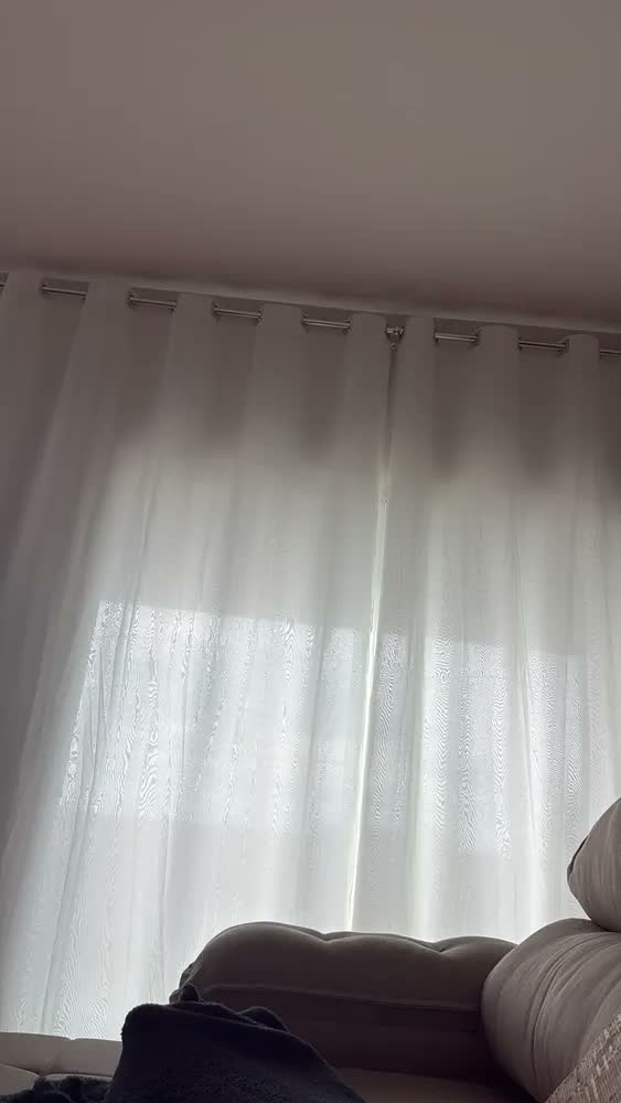 foto de Cortina Para Varao Voil Sala 4 Metros Com Forro Microfibra