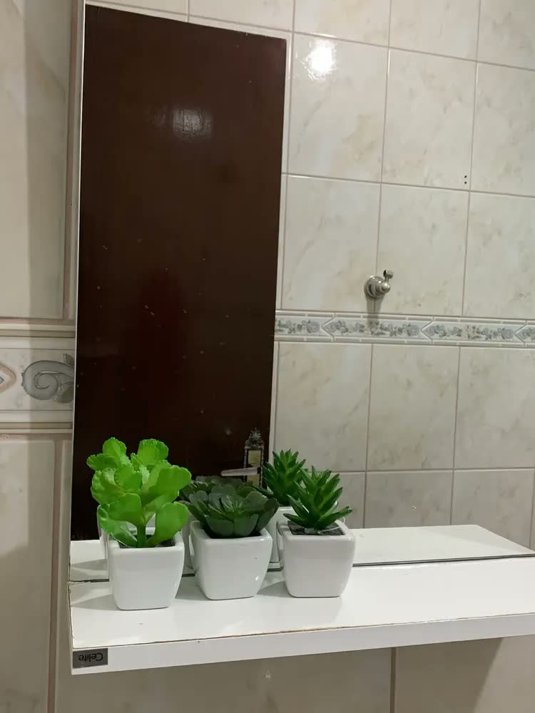 foto de Kit 3 Mini Suculentas Plantas Artificiais Vaso De Ceramica