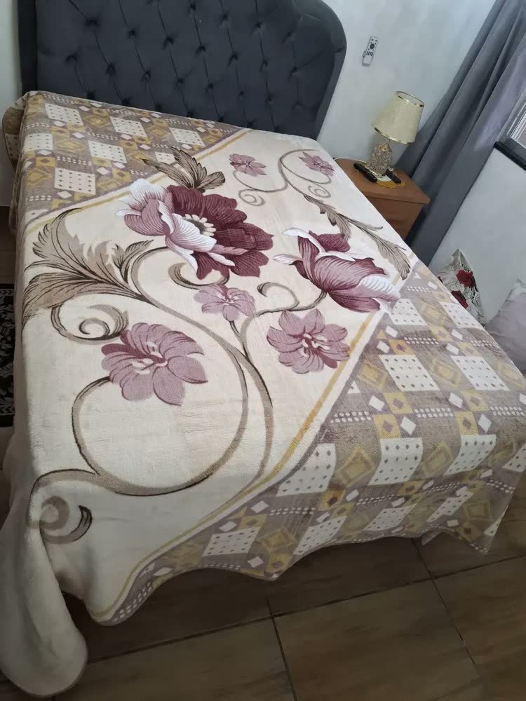 foto de Cobertor Jolitex King Size 2,2x2,4m Montecarlo Bege 100% Poliéster