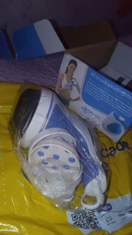 foto de Aparelho Massageador Drenagem Linfática Redutor De Medidas Cor Azul