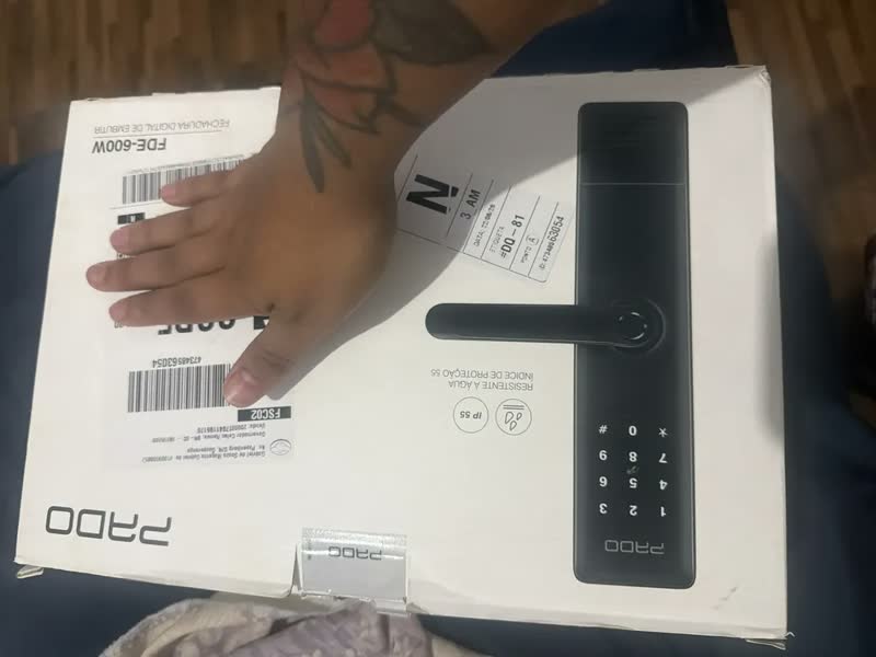 foto de Fechadura Digital Pado Fde-600w IP55 Externa Chuva Sol Reforçada Máquina 3 Pinos Alta Segurança