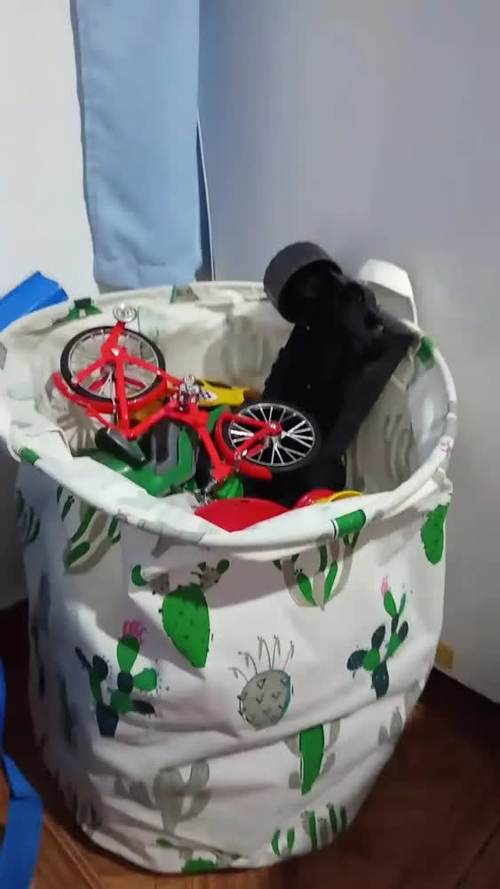 foto de Cesto Grande Para Roupa Suja Lavanderia Brinquedo 60 Litros