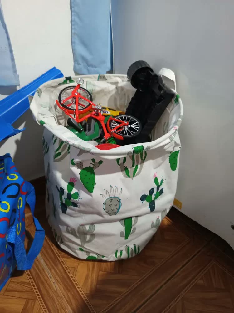 foto de Cesto Grande Para Roupa Suja Lavanderia Brinquedo 60 Litros