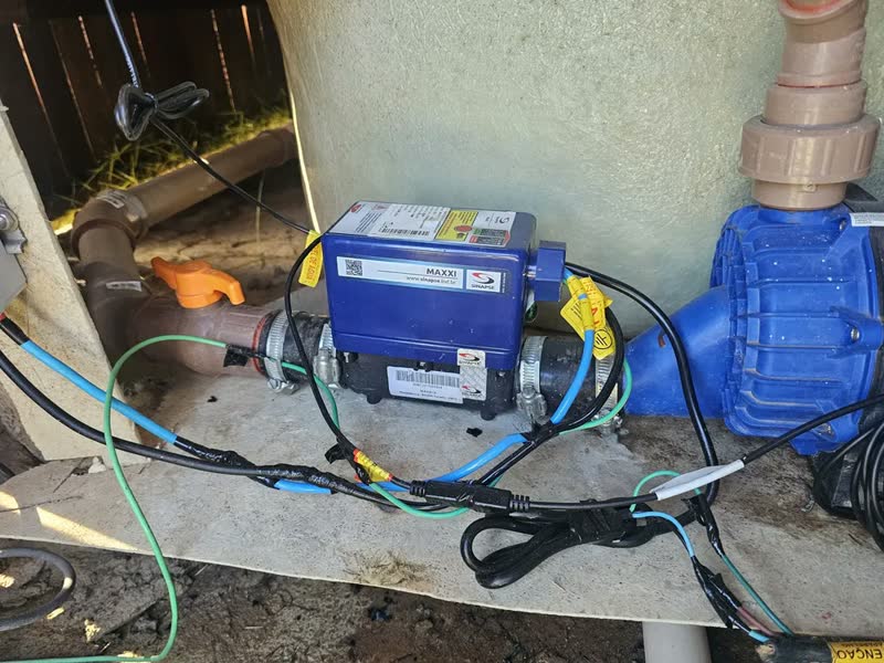 foto de Aquecedor Banheira Hidromassagem Sinapse Maxxi 8000w Azul 220v
