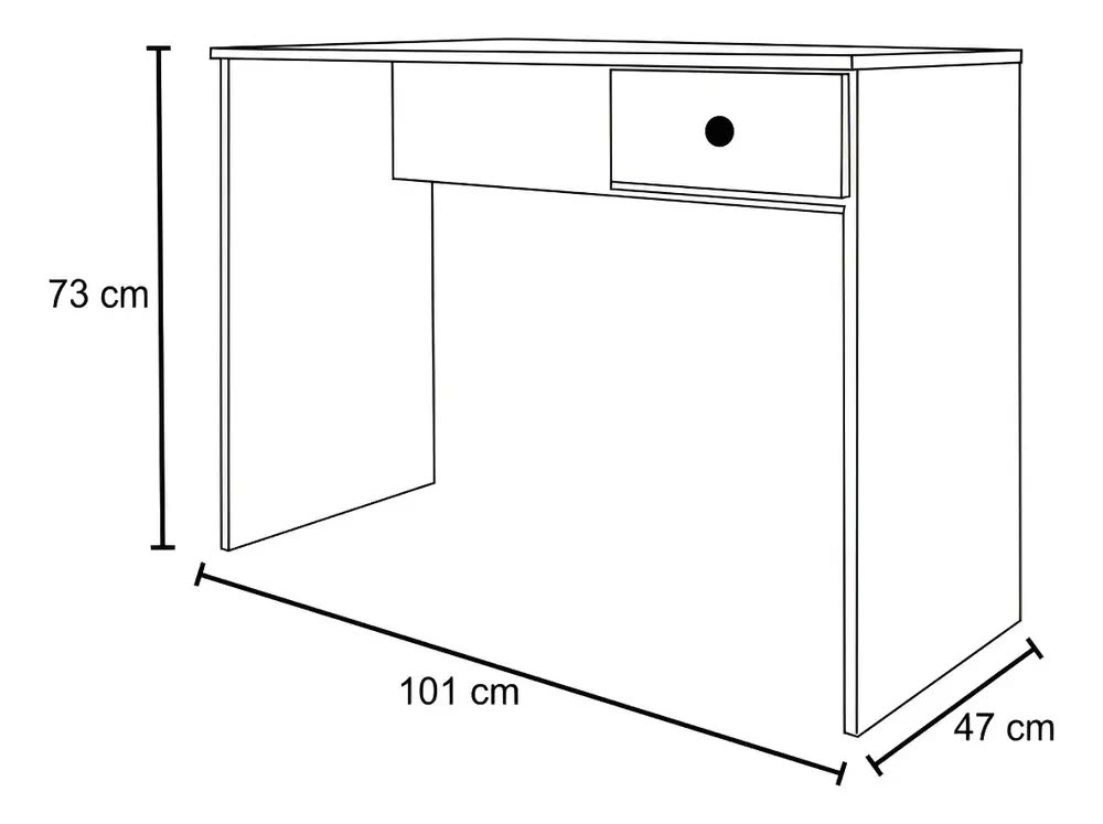 Mesa Escrivaninha para Computador/Notebook 101cm Dubai L03 Preto - Mpozenato