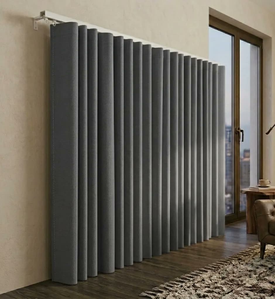 Cortina Trilho Suíço 3,00x2,80 Blackout Tecido Corta Luz