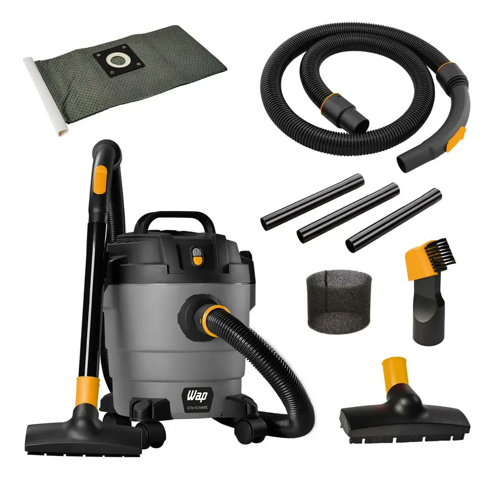 Aspirador Pó E Água Soprador Wap Gtw 10 Maré 1400w Cor Cinza