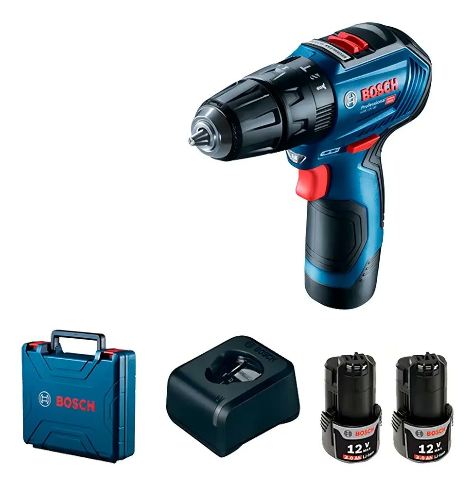 Taladro Percutor Bosch Gsb 12v-30 Brushless + 2 baterias