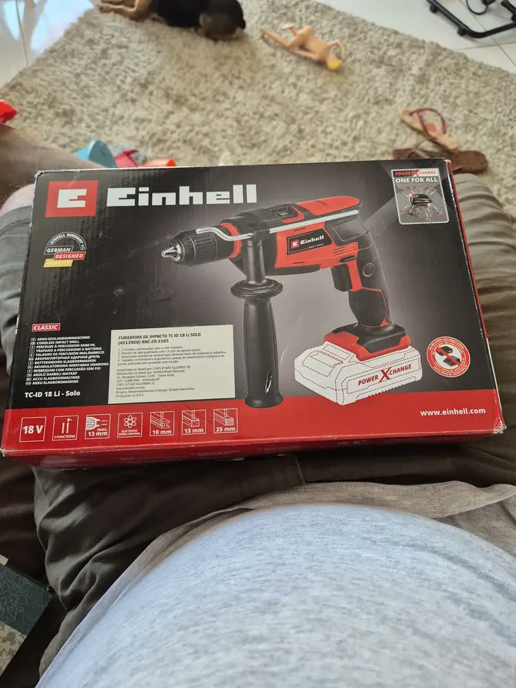 foto de Furadeira De Impacto Einhell Tc-id 18 Li sem bateria 2600rpm profissional soft grip empunhadura