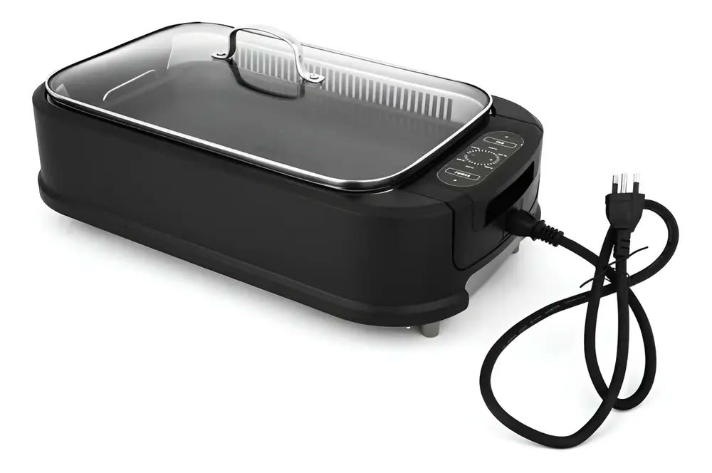 Churrasqueira Elétrica Grill Smokeless Carl Schmidt Soh Preto