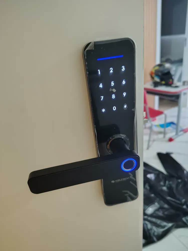 foto de Fechadura Digital Biométrica Wi-Fi Keltech KT-1000 Impressão Digital