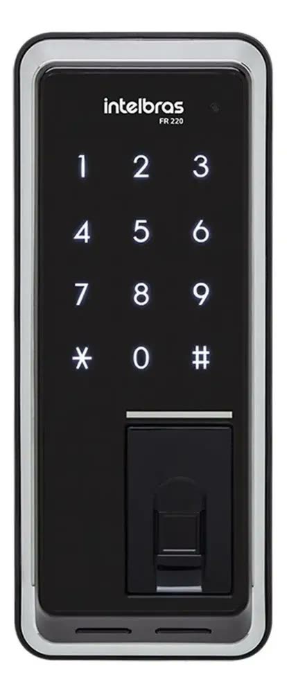 Fechadura De Sobrepor Digital E Senha Com Biometria Fr 220 Intelbras