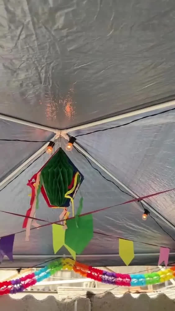 foto de Tenda gazebo Nautika Fantasy com bolsa de transporte cor azul 2.5m x 3m x 3m