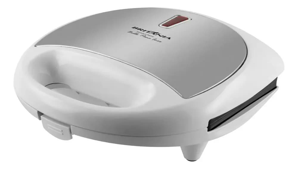 Sanduicheira Britânia Bello Pane Inox Antiaderente Branca 750W