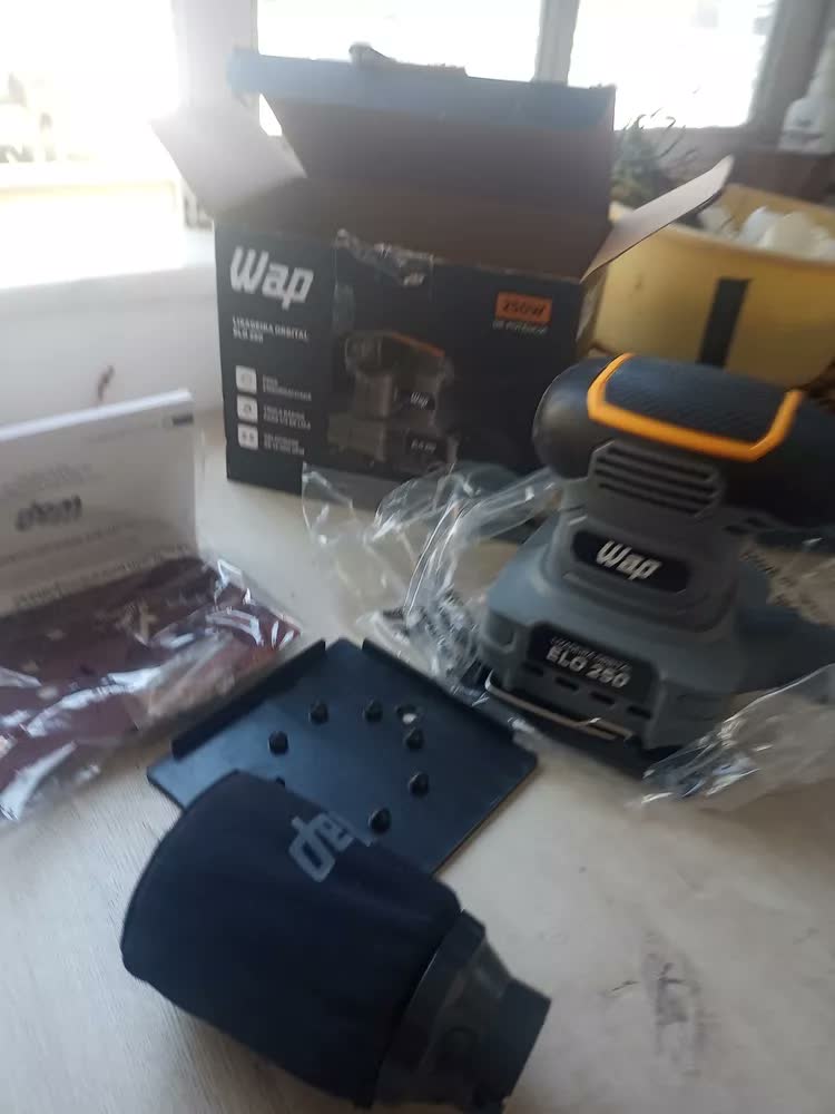 foto de Lixadeira Orbital Wap Elo 250 Com Coletor De Pó 250W 14000 Opm