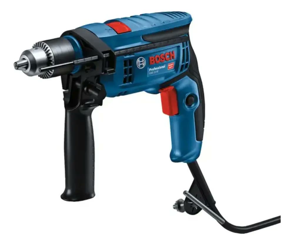 Furadeira De Impacto Bosch 1/2 Gsb 13 Re 750w Professional Cor Azul