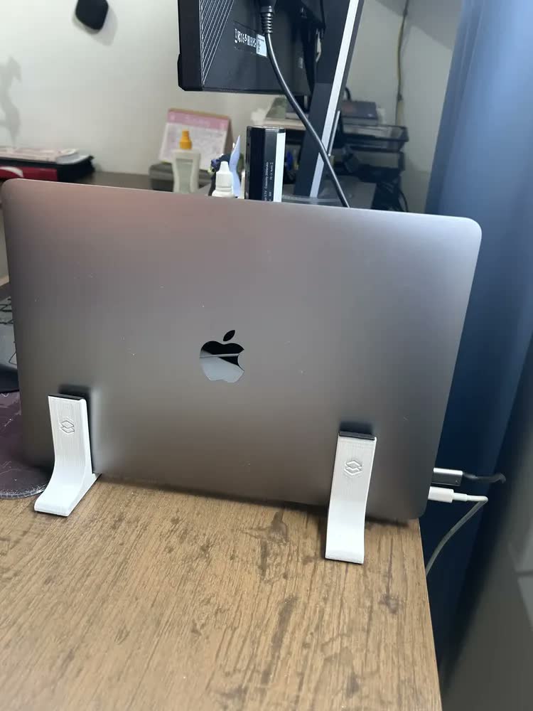 foto de Suporte De Mesa Macbook Air Pro 11 13 15 Fechado Notebook Cor Branco