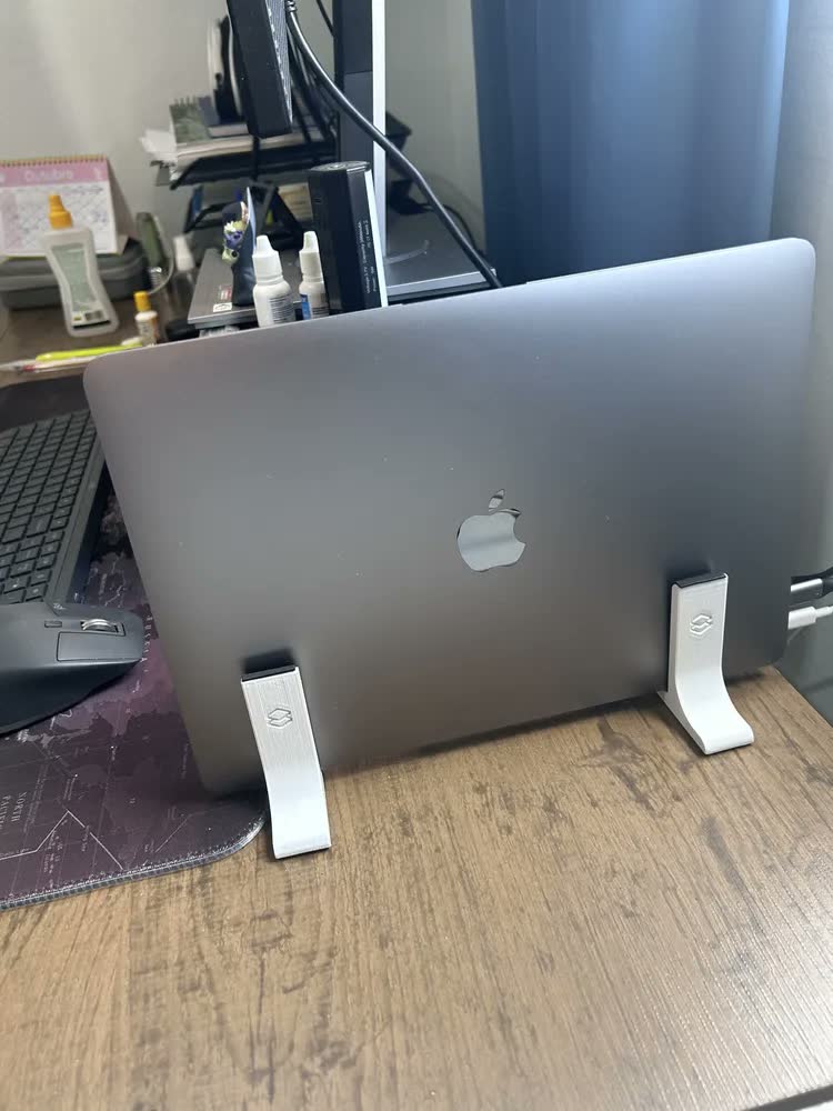 foto de Suporte De Mesa Macbook Air Pro 11 13 15 Fechado Notebook Cor Branco