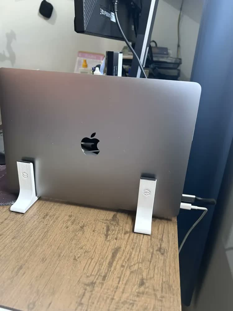 foto de Suporte De Mesa Macbook Air Pro 11 13 15 Fechado Notebook Cor Branco