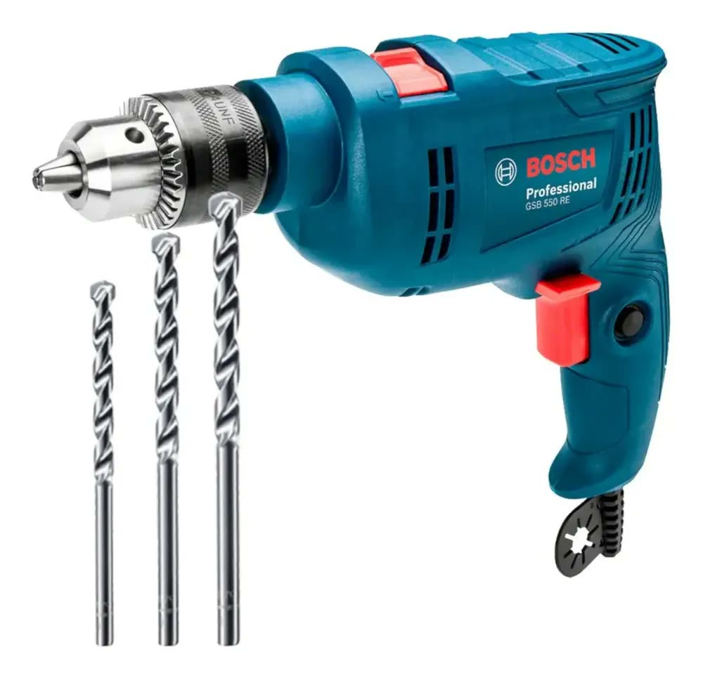 Furadeira De Impacto Bosch GSB 550re 550w C/ Acessórios Cor Azul-turquesa