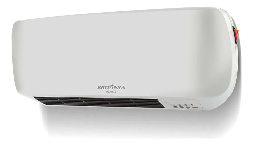 Aquecedor Britânia De Parede 1500w 2 Em 1 Baq2200b Cor Branco