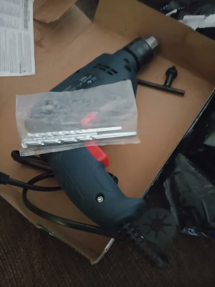 foto de Furadeira De Impacto 1/2pol 550w Vvr 3 Broca Gsb550re Bosch Cor Azul-turquesa