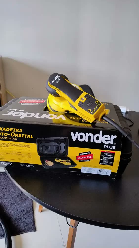 foto de Lixadeira Roto Orbital 6 Polegadas Lrv 350b Vonder Cor Amarelo Frequência 50 Hz/60 Hz