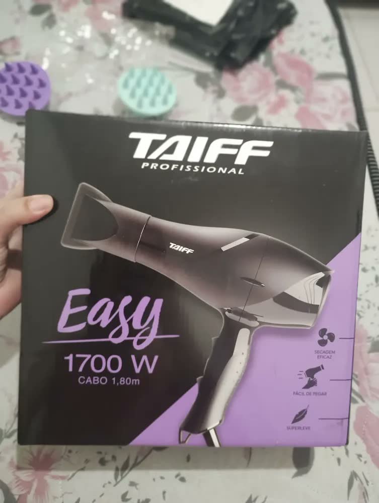 foto de Secador De Cabelo Taiff Easy 1700w 2 Temp Com Difusor Cachos