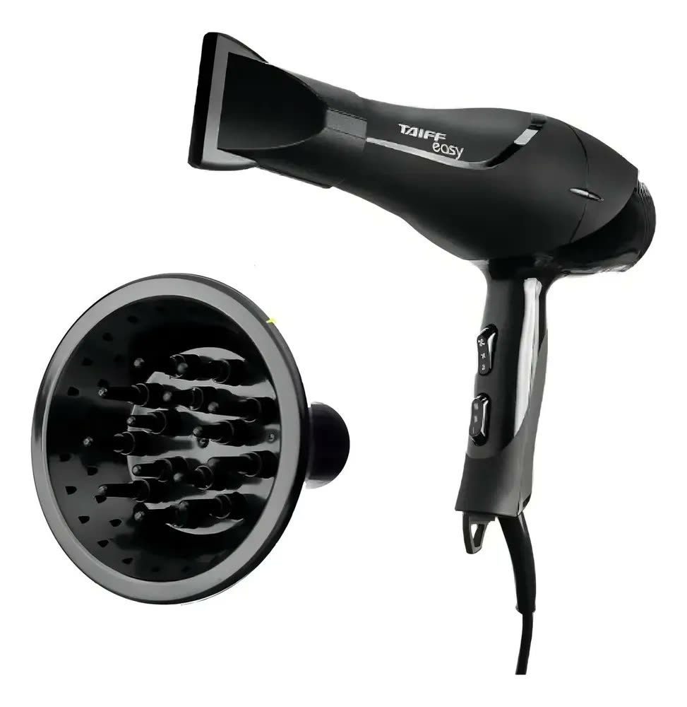 foto de Secador De Cabelo Taiff Easy 1700w 2 Temp Com Difusor Cachos