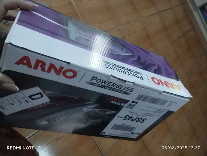 foto de Ferro A Vapor Arno Powergliss Base Xglide Fpo1 Roxo Cor Violeta