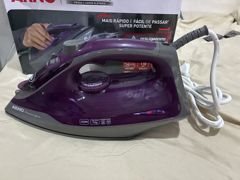 foto de Ferro A Vapor Arno Powergliss Base Xglide Fpo1 Roxo Cor Violeta