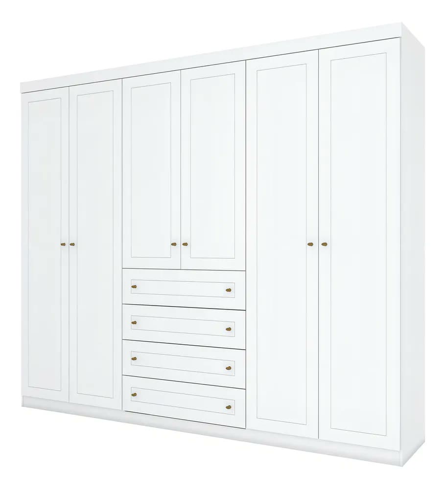 Guarda Roupa Casal 06 Portas 04 Gavetas Mississipi Henn