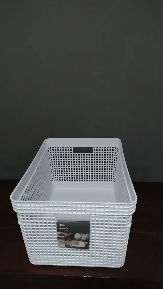 foto de Cesto Organizador Caixa Grid C/ Tampa 20l Ou
