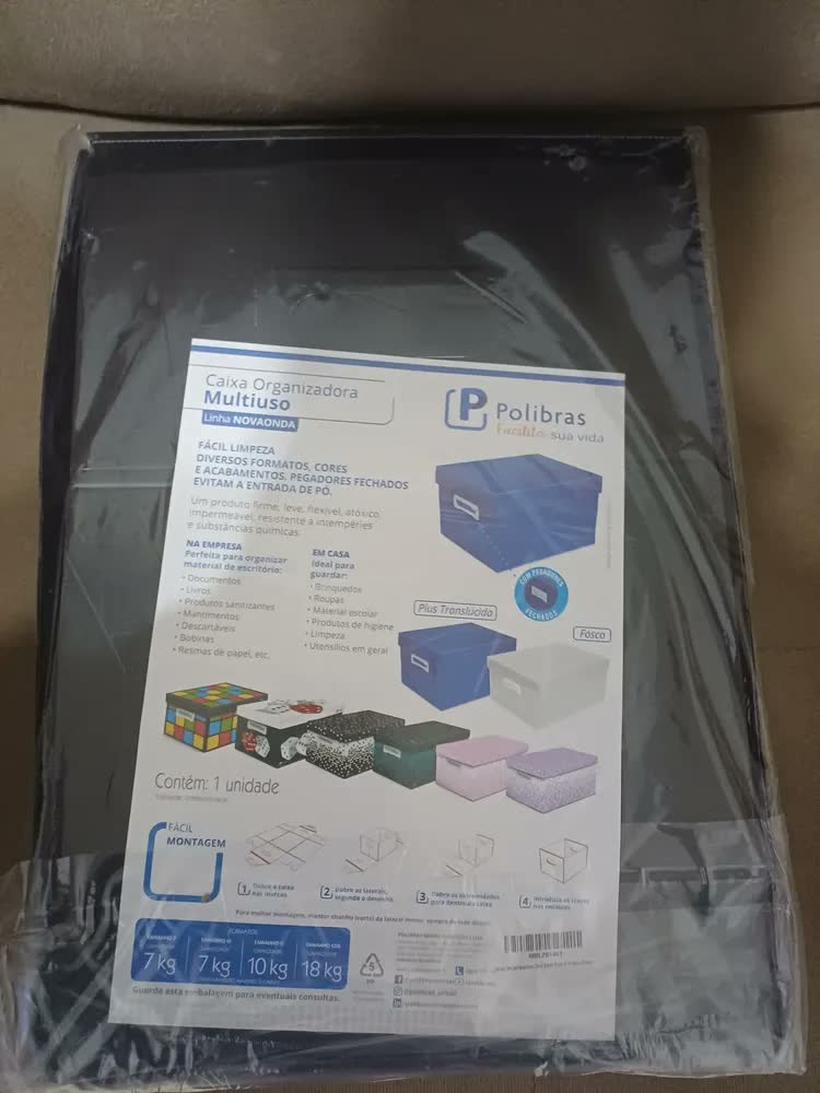 foto de Caixa Org Gr 437x310x240 Azul Pastel Polibras