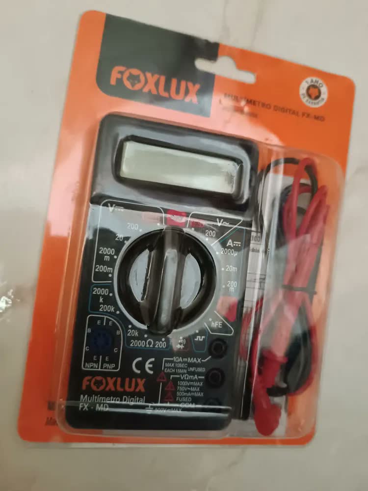 foto de Multímetro Digital Foxlux Com Teste De Continuidade Bipe