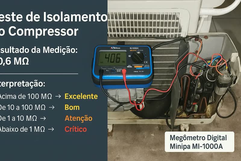 foto de Megômetro Digital Minipa MI-1000A — Medição de Resistência de Isolação até 1000V