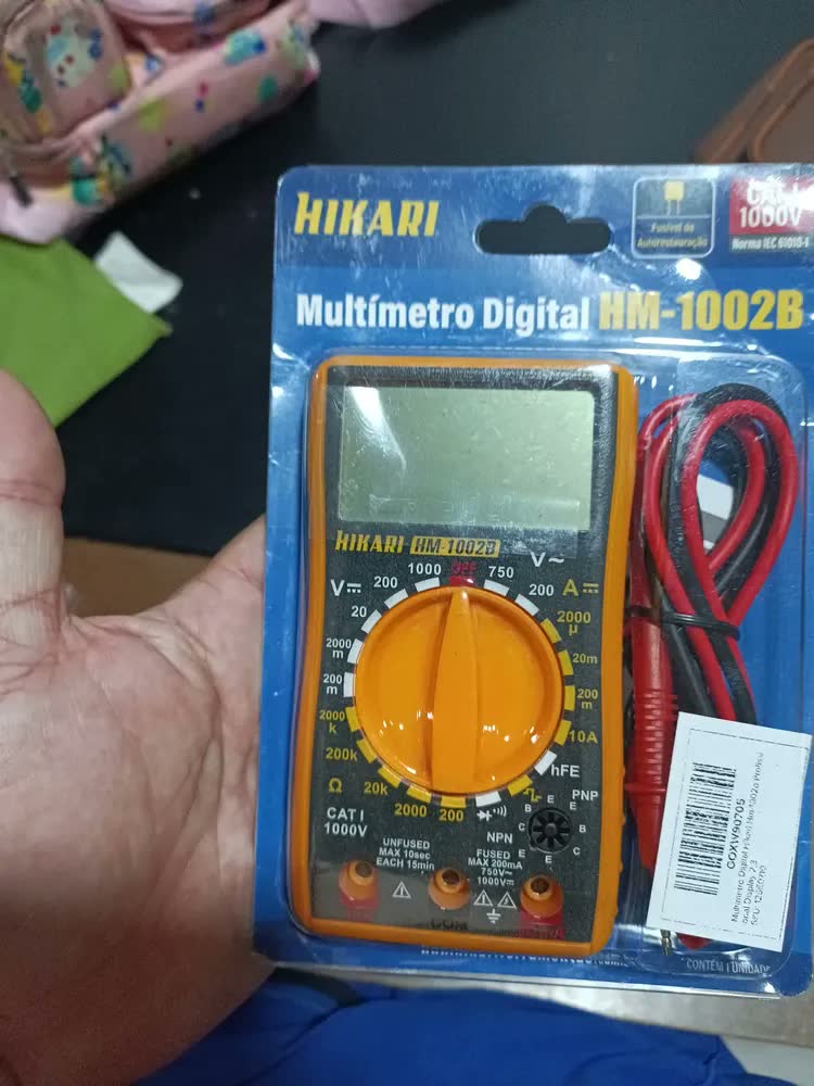 foto de Multímetro Digital Hikari Hm-1002b Profissional Display 2,3