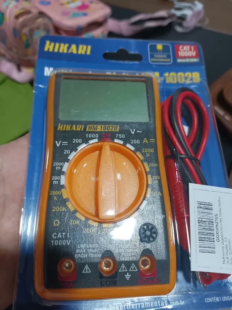 foto de Multímetro Digital Hikari Hm-1002b Profissional Display 2,3