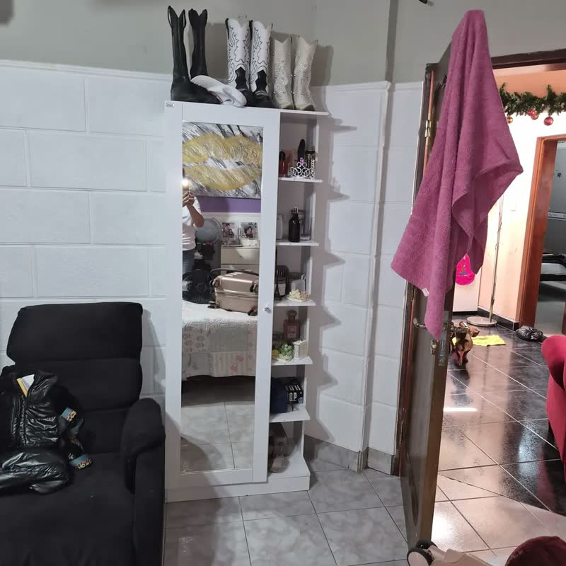 foto de Sapateira 1 Porta Com Espelho Duetto Branco - Henn